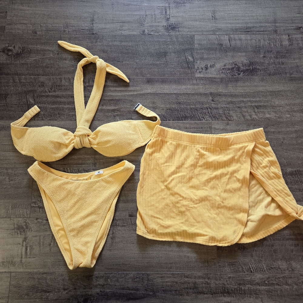 Abercrombie & Fitch Yellow Bikini Set